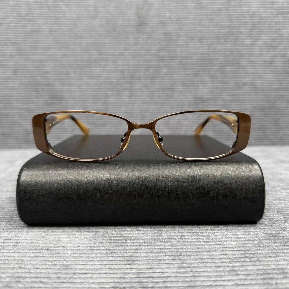 Dana Buchman Adela BR Brown Rectangular Eyeglass Frames 52-15-137 Geometric